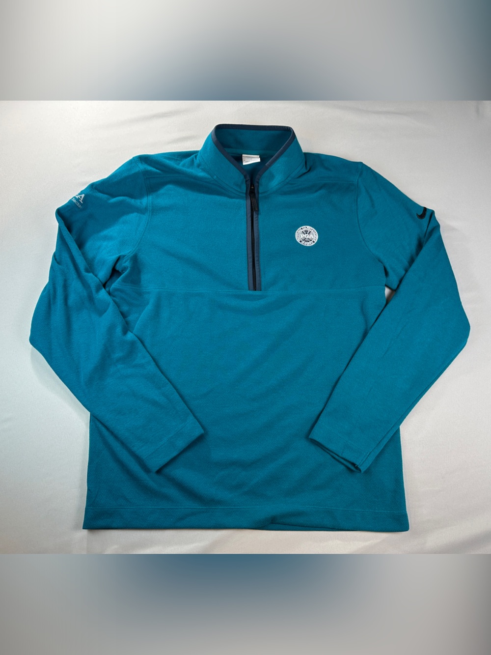 Nike Men's Teal Half-Zip Performance Pullover Golf PGA Mock Neck